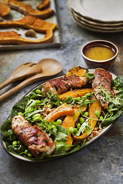 salade met kip en pompoen