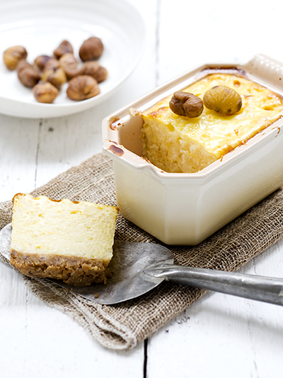 rijsttaart met kastanjes