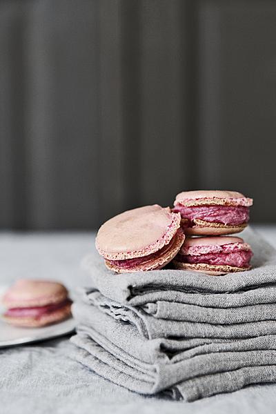macarons met frambozenganache
