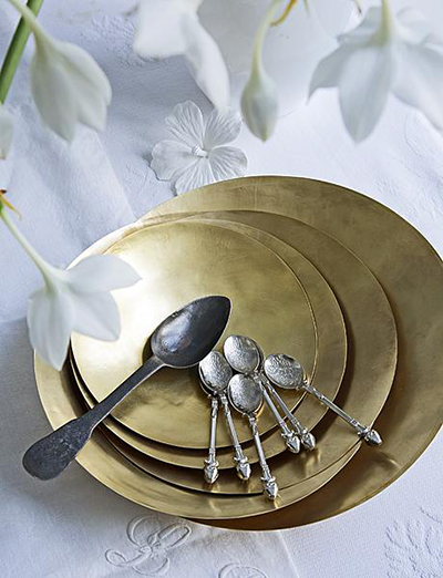 goud metaal borden bloemen