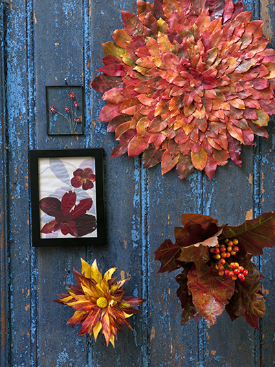 herfstbladeren corsage rozet herfstbladeren corsage rozet
