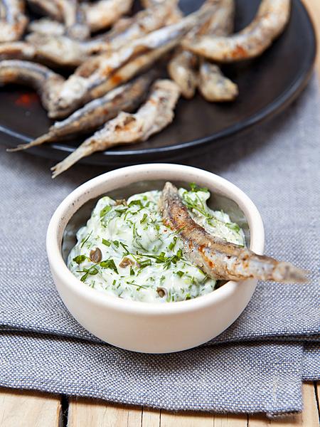 sprot met kruidenmayonaise