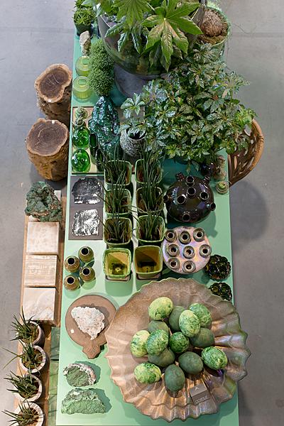 tafel groen vazen winkelen