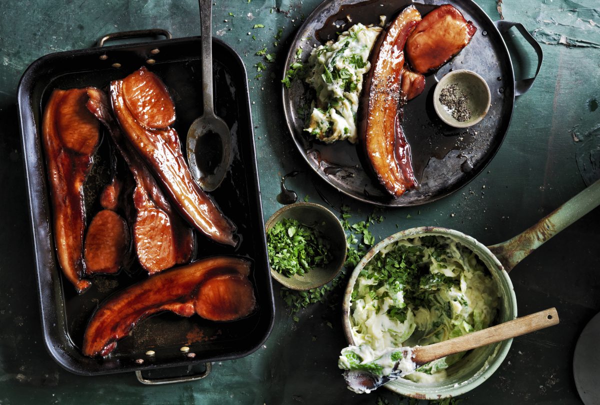 Geglazuurde ciderbacon