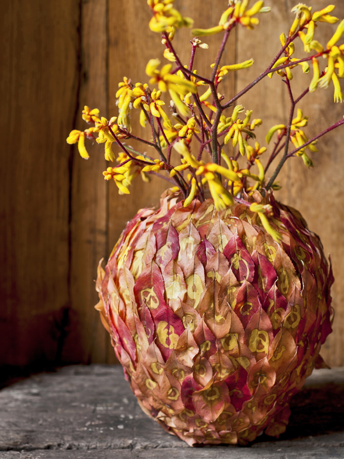 Seasons vaas met blad-209