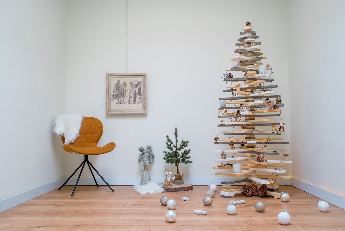 houten kerstboom