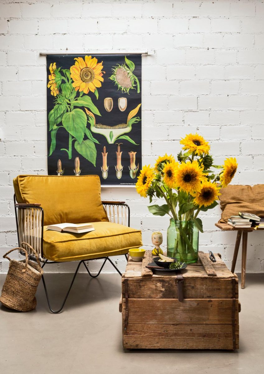 stylen met zonnebloemen
