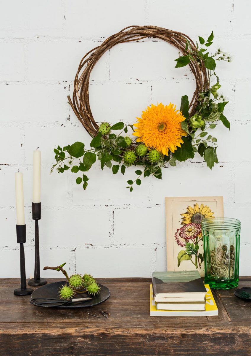 stylen met zonnebloemen