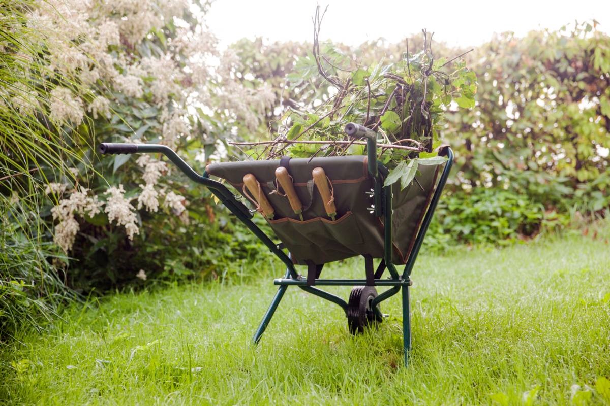 opvouwbare kruiwagen - tuinafval - opruimen en schoonmaken - handige hulp