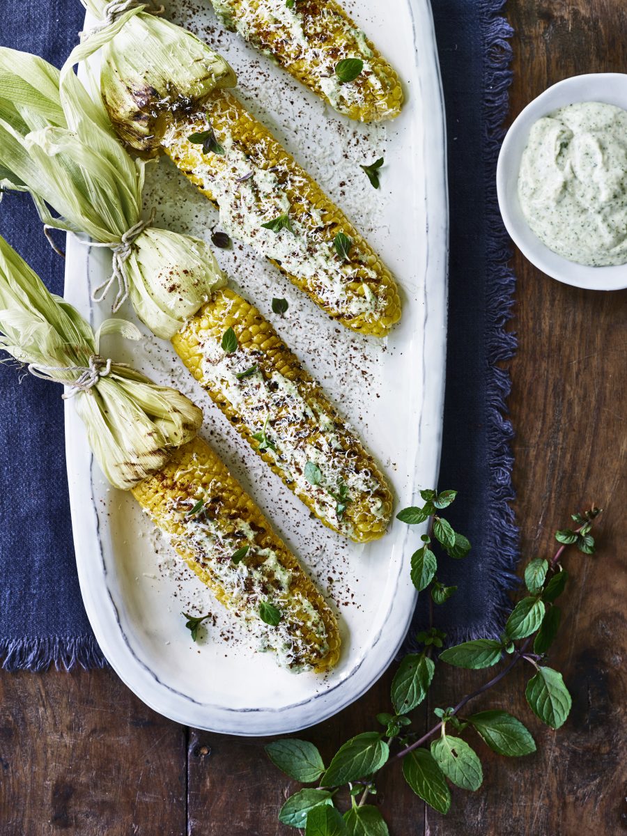 gegrilde mais met citroen-aioli