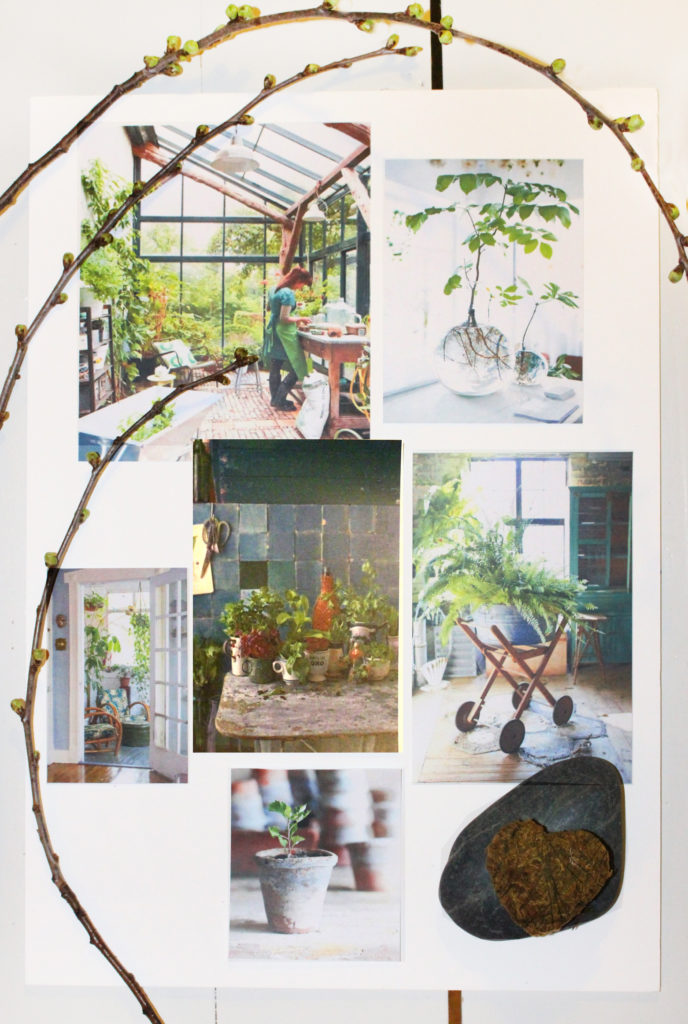 moodboard groene oase in de serre