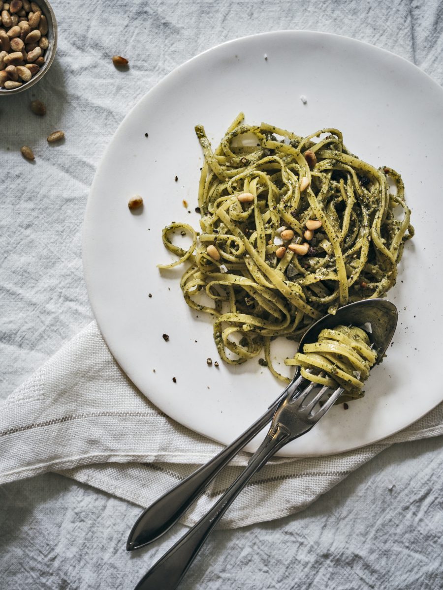 pasta met brandnetelpesto