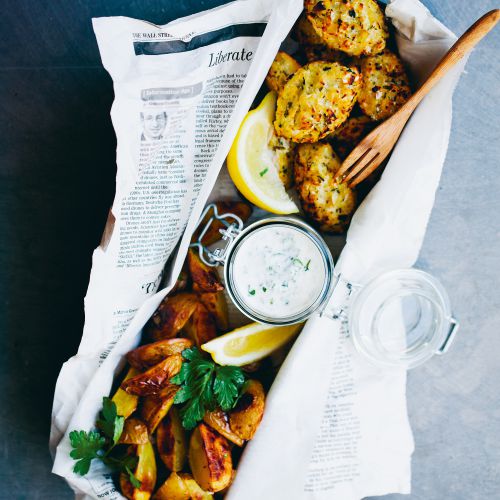 vegetarische fish-and-chips
